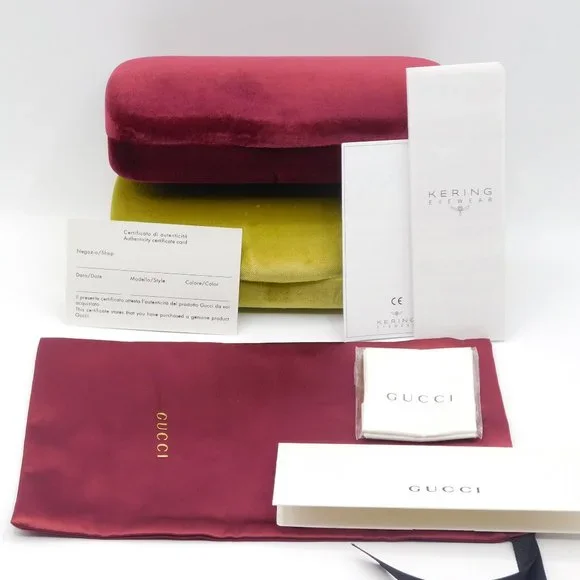 GUCCI GG0814SK 001 BLACK GREY CAT EYE WOMEN'S AUTHENTIC SUNGLASSES 56-20… - Picture 12 of 12